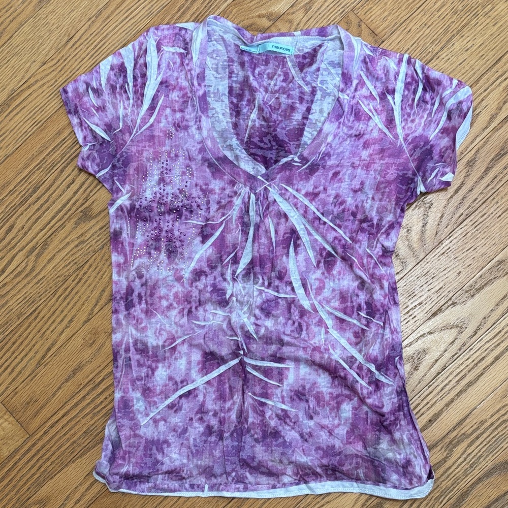 Maurices Lavender Tie-Dye Top